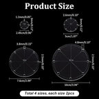 PH PandaHall 8pcs 4 Sizes Circle Template Sewing Rulers Set, 1/2/3/4inch - Image 2