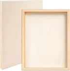 FSWCCK 2 Pack 12 x 16 inch Wood Panel Boards, Unfinished Wood Canvas Panels by FSWCCK