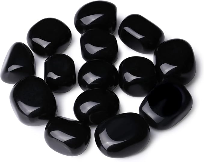 DUQGUHO Black Obsidian Natural Healing Crystals Set by DUQGUHO