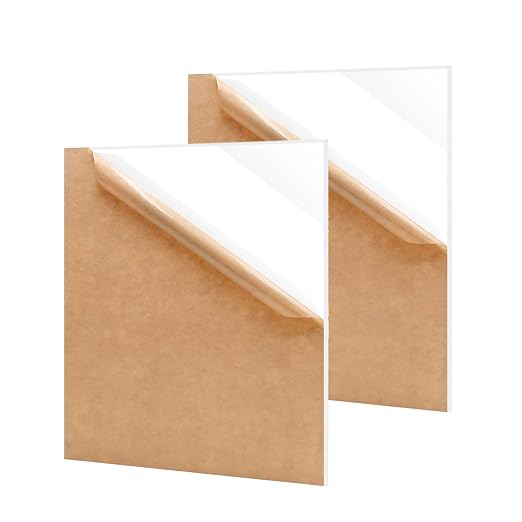 2 Pack 16'' x 20'' Opaque White Acrylic Sheet, 3mm Thick Acrylic Plastic Sheet by Unknown