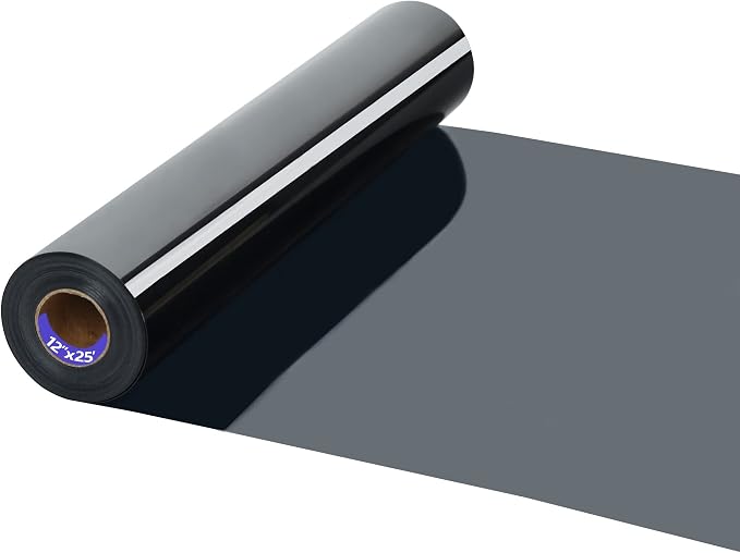 HTV Iron on Vinyl 12Inch by 25ft Roll HTV Heat Transfer Vinyl by HTVVETUR