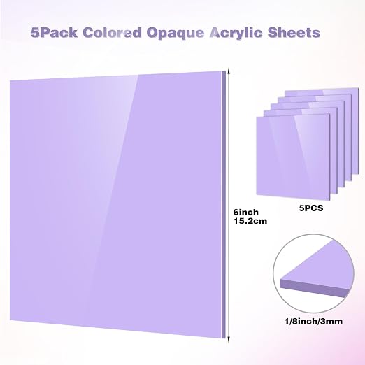Adrattnay Purple Acrylic Sheets 1/8 Thick, Opaque Acrylic Sheets Acrylic Panel - Image 2
