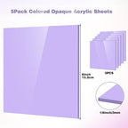 Adrattnay Purple Acrylic Sheets 1/8 Thick, Opaque Acrylic Sheets Acrylic Panel - Image 2