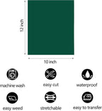 FUNKAKA Green HTV Heat Transfer Vinyl Bundle, 10 Sheets Sticky HTV Vinyl - Image 3