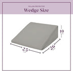 CirclesHome Wedge Pillow Cover 100% Cotton, Zippered Wedge Pillow Case Protector - Image 2