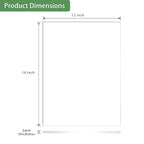 Lesnlok 12 x 16 Frosted Acrylic Sheet 1/8 inch Thick 3mm 2 Piece Bouble Sided - Image 2