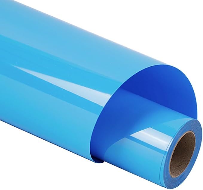 guangyintong Sky Blue Heat Transfer Vinyl HTV Rolls, Glossy Surface HTV Vinyl by guangyintong