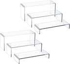 HIIMIEI Acrylic Display Risers, Thickened 5mm Clear Rectangular Risers by HIIMIEI