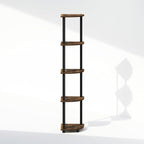 Furinno Turn-N-Tube Storage Shelves, 5-Tier Book Shelf, Corner Shelf, Toolless - Image 5
