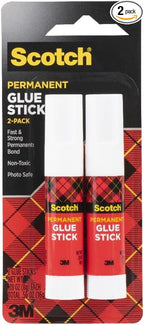 Scotch Permanent Glue Sticks, Acid-Free Non-Toxic Adhesive – Strong & Fast Bond by Unknown