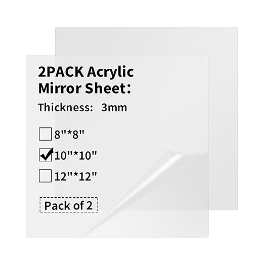 Mirror Acrylic Sheets 1/8 ” Thick by gdhwcxl