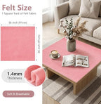 Pink Felt Fabric 36'' X 36'', 1.4mm Large Felt Sheets Soft Durable Crafts Felt - Image 2