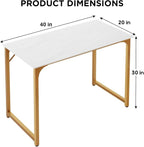 PayLessHere | 39 Inch Computer Desk | White Gold | Office Desk - Image 3