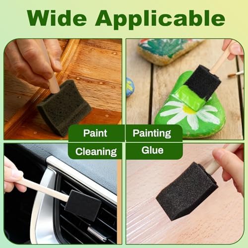 13 Pcs Foam Paint Brushes 5 Sizes, Touch Up, DIY Craft Projects - Image 7