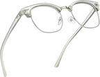 Blue Light Blocking Glasses Vintage Half Frame UV Clear Lens Anti Eyestrain by AOMASTE