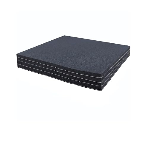Rubber Adhesive Pads 4 Pcs 6" x 6" x 1/8" Neoprene by TYESMER