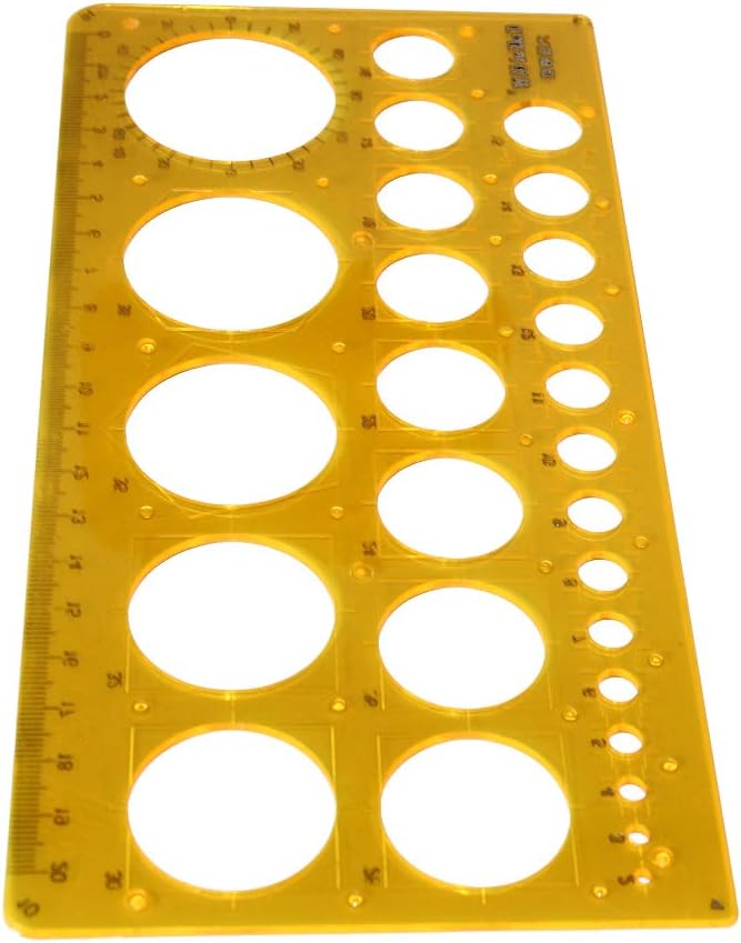 Utoolmart Geometric Drawing Template Measuring Ruler 20cm - Image 2