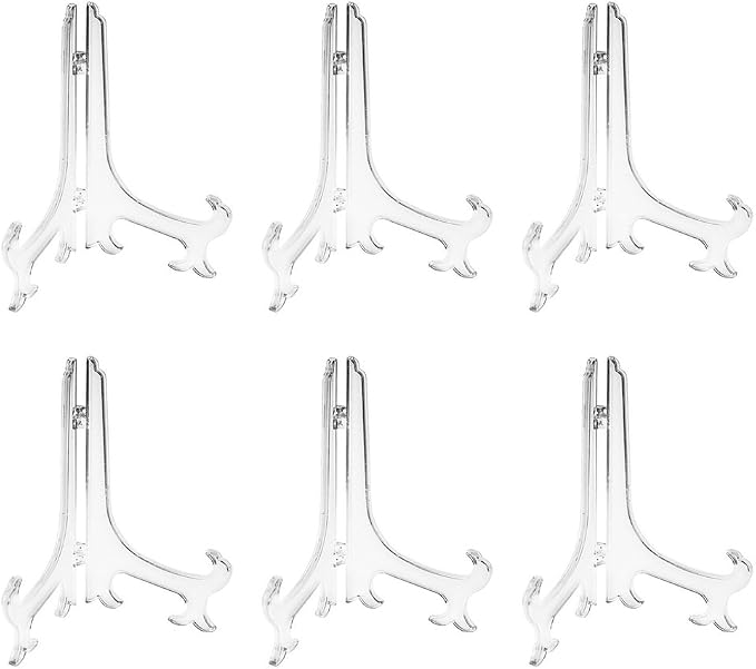 Artliving 10 Inch Clear Plastic Easels or Stand/Plate Holders to Display by Artliving