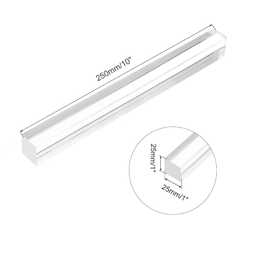 MECCANIXITY Acrylic Square Rods 1" x 10" Clear Acrylic Dowel Rods Sticks - Image 2
