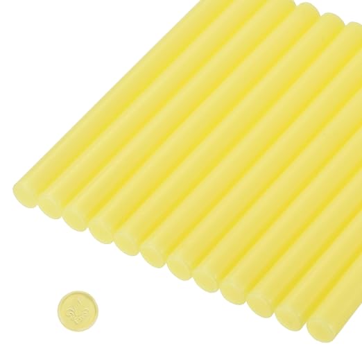 MECCANIXITY 12 Pcs Yellow Cylinder Sealing Wax Stick Glue Gun Wax Seal Rod by MECCANIXITY