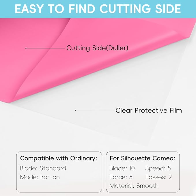 Aoder Fluorescent Pink Heat Transfer Vinyl - Image 4