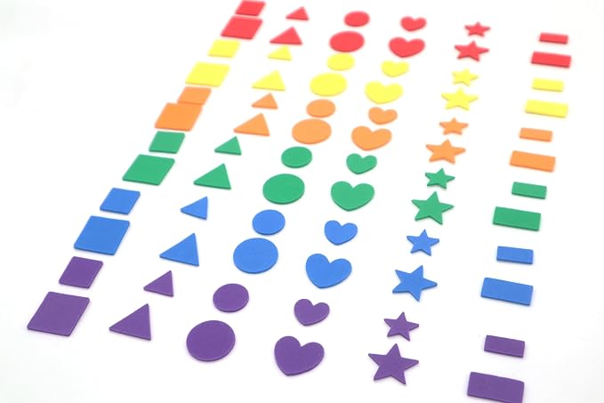 OISAKLD 780+ EVA Foam Sticker Shapes Stick-On Shapes in 6 Designs EVA Craft Foam - Image 3