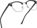 Blue Light Blocking Glasses Vintage Half Frame UV Clear Lens Anti Eyestrain by AOMASTE