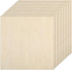 16 Pack Basswood Plywood Sheets 12 x 12 x 1/5 Inch-5 mm Thick Basswood Plywood by AWIZOM