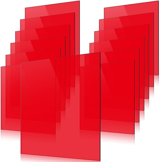 Macarrie 12 Pcs Colored Acrylic Sheets 1/8 Inch Thick Translucent Colored by Macarrie