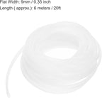 uxcell PET Expandable Sleeving 20ft 1/4" Clear Cable Management Sleeve Cord - Image 3