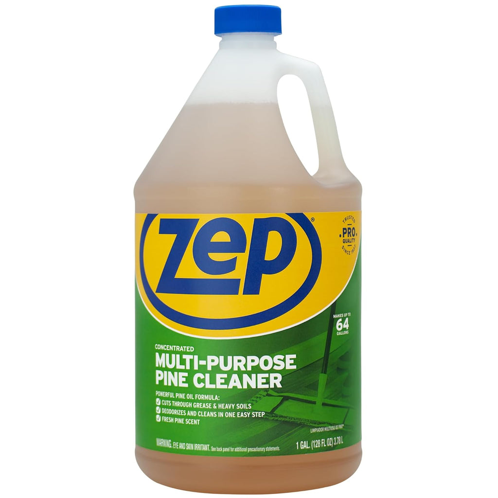 Zep Concentrated Multi-Purpose Pine Cleaner - 128 oz (Case of 4)- ZUMPP128 - Multi-Purpose Cleaner for Professional, Commercial and Household Use, From the Bathroom to Kitchens and Dining Rooms