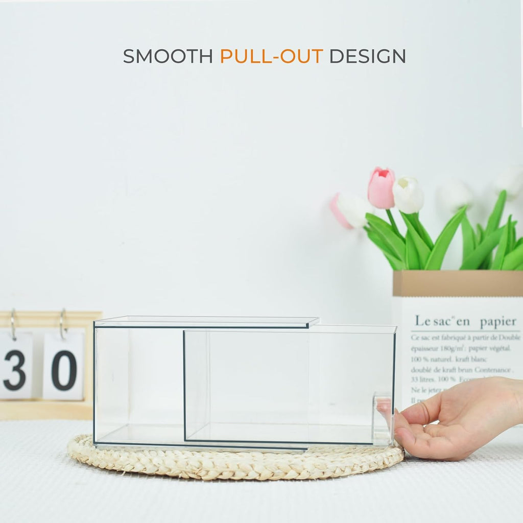 4 Pack Laundry Room Organization Storage Drawers with Labels, Clear Stackable Dryer Sheet Holder and Pod Containers, Detergent Dispenser for Laundry Room Organizing and Decor