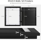 Kids Art Frames, 10x12.5 Front Opening Kids Artwork Frames Changeable, Displays - Image 3