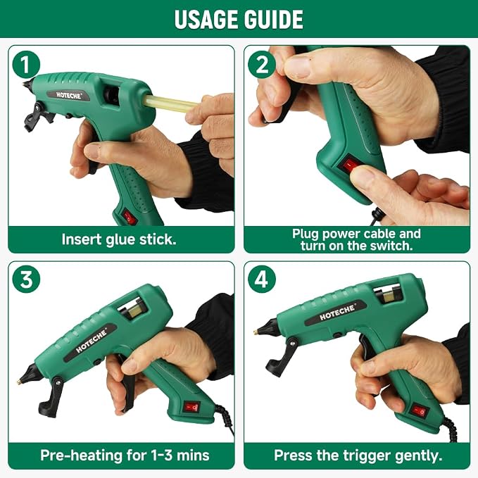 Hoteche 60W Hot Glue Gun Fast Preheating Glue Gun - Image 5