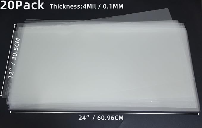 20PCS 4 Mil 12 X 24 Inch Clear Plastic Sheets, Blank Mylar Stencil Sheets - Image 6