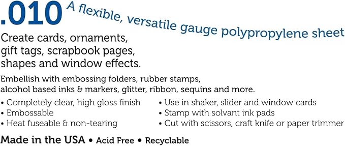 Accent Design Paper Accents Clear Plastic Sheets 8.5x11, .010" Thick, - Image 6