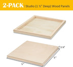 Falling in Art 2 Pack 5x5'' Unfinished Gallery Birch Wood Canvas Panels | 1 - Image 2