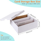 Card Storage Box, 3 Rows about 2400 Count Collector Cards Box - Image 2