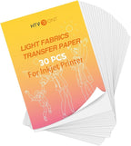 HTVRONT Heat Transfer Paper for Light T Shirts -30 Pack 8.5x11" Printable Heat by HTVRONT