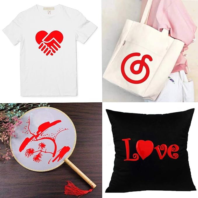 guangyintong Heat Transfer Vinyl Red HTV Rolls, Matte Surface, PVC Material - Image 2