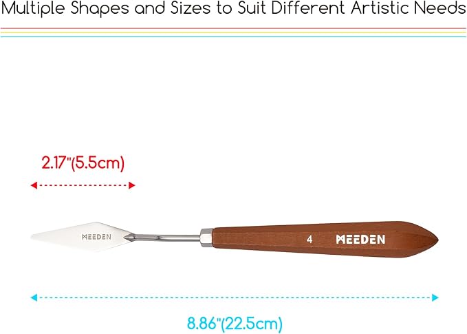 MEEDEN Artist Spatula Palette Knife: 8.86" Flexible Stainless Steel Art Pallet - Image 2