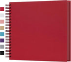 potricher 10 x 10 Inch DIY Scrapbook Photo Album 80 Pages Thick Kraft Blank Red by potricher