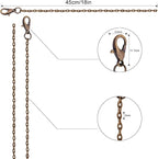 Lemonkey 24 Pack Necklace Chains Bulk, Bronze Plated DIY Cable Link Chains - Image 2
