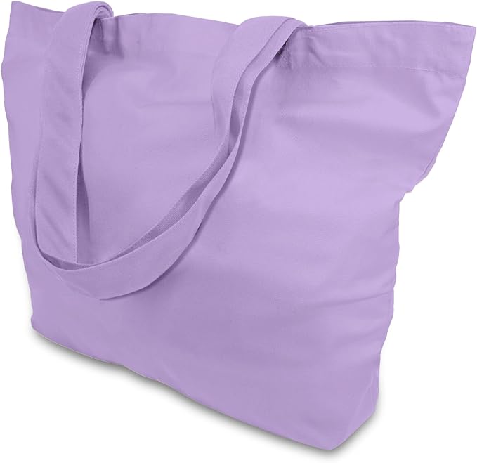 TOPDesign 3-Pack Super Strong Large 12oz Cotton Canvas Tote Bags, Reusable by TOPDesign