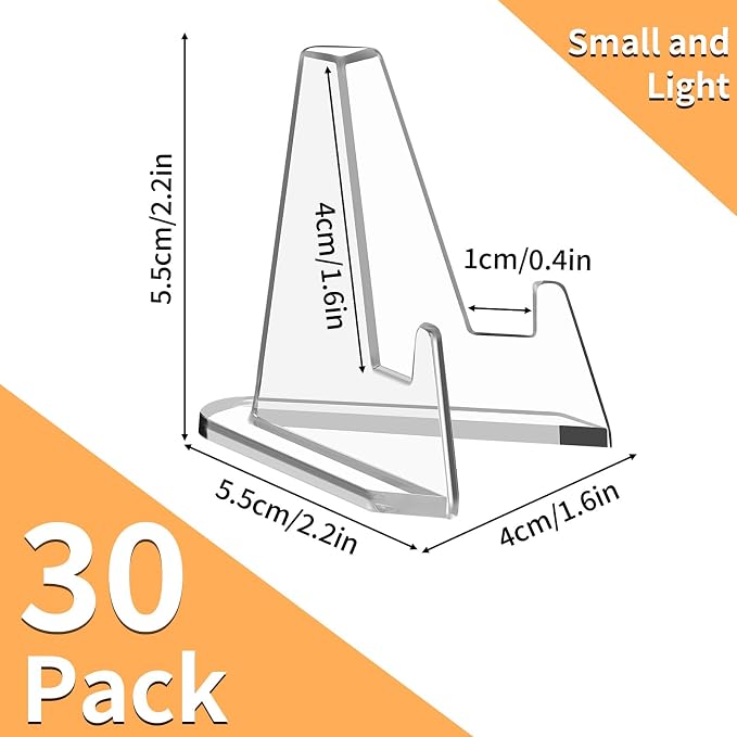 NIUBIER Card Display Stand, Arcylic Card Holder, 2.2 in | 30 Pcs, Display Sport - Image 2