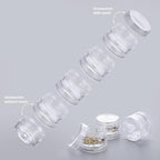 Hipiwe 6 Sets 5 Layers Plastic Round Storage Containers Small Art Craft - Image 5