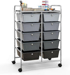 Giantex 10 Drawers Rolling Cart, Classroom Organizers, Storage Cart by Giantex