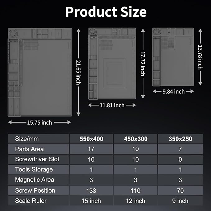 STREBITO Soldering Mat Electronics Repair Mat, Solder Pad Heat Resistant 932°F - Image 6
