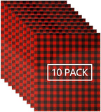 FUNKAKA Heat Transfer Vinyl HTV Black Red Buffalo Plaid by FUNKAKA