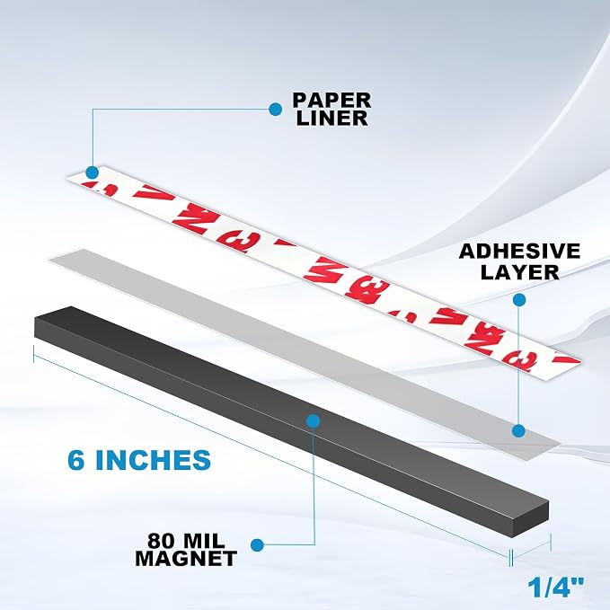 Small Tiny Magnetic Tapes with Sticky Adheisve Backing - Image 3